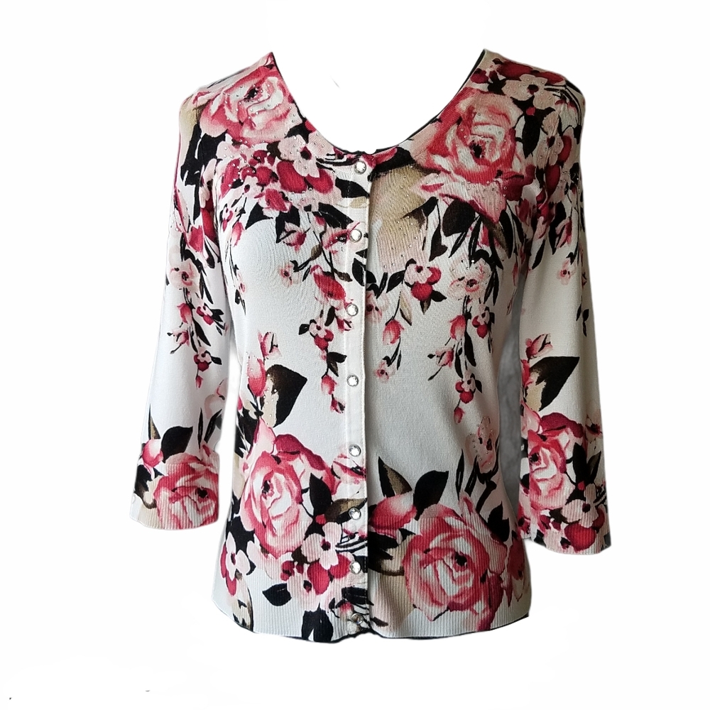 WHBM Floral Cardigan